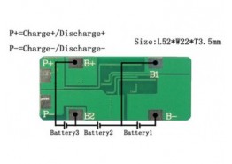 PCM / PCB / BMS Para 11.1V (3S) paquetes de baterías de iones de litio