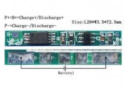 3.7Vリチウムイオン電池パックの（1S）BMS