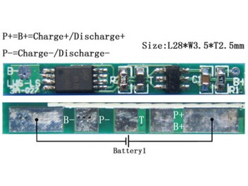 （1S）BMS For 3.7V Li-ion Battery Packs