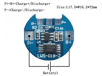 3.7V （1S） Li-ion Battery pack management System